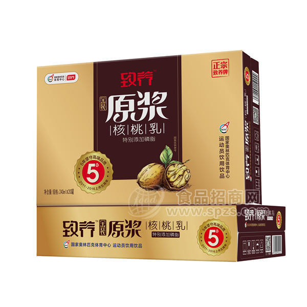 ·致养原浆核桃乳 黄金装240mLx20罐 