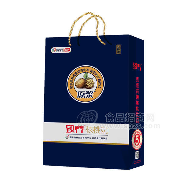·致养原浆核桃奶 植物蛋白饮料手提袋 