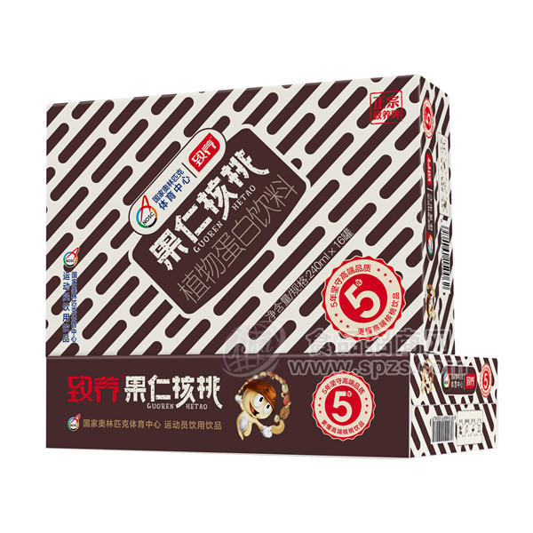 ·致养果仁核桃植物蛋白饮料 240mlx16罐 