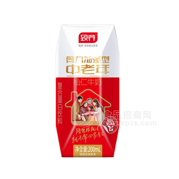 松仁牛奶 中老年骨骼加強(qiáng)型復(fù)合蛋白飲料200ml