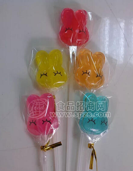 供应10g长杆咪咪兔棒棒糖