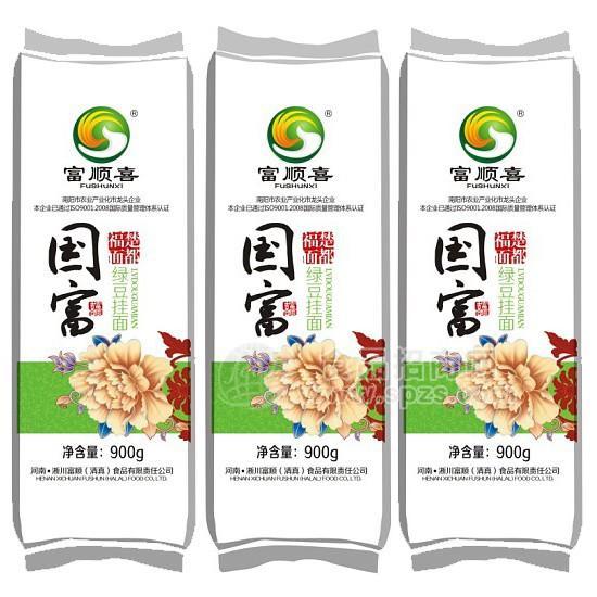 塑包900g國富綠豆掛面