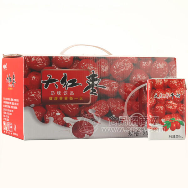 鄉(xiāng)村伙伴 大紅棗牛奶果味飲品250ml開窗禮盒