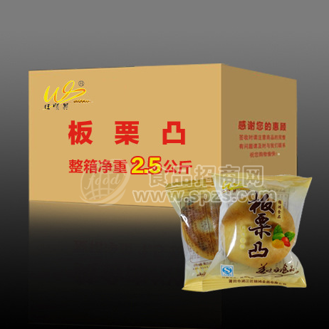 休闲食品 糕点 饼干 板栗凸 箱装