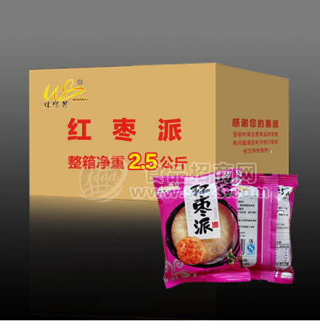 休闲食品 糕点 饼干 红枣派