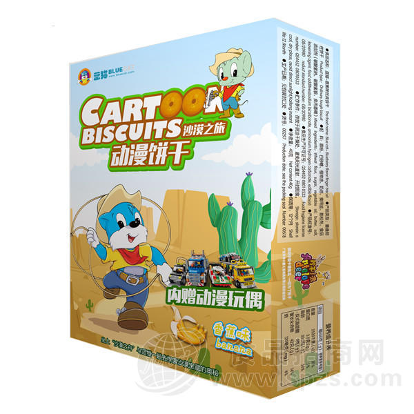 蓝猫 香蕉味动漫饼干 休闲食品