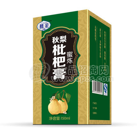 騰采 蜜煉秋梨 枇杷膏 150ml