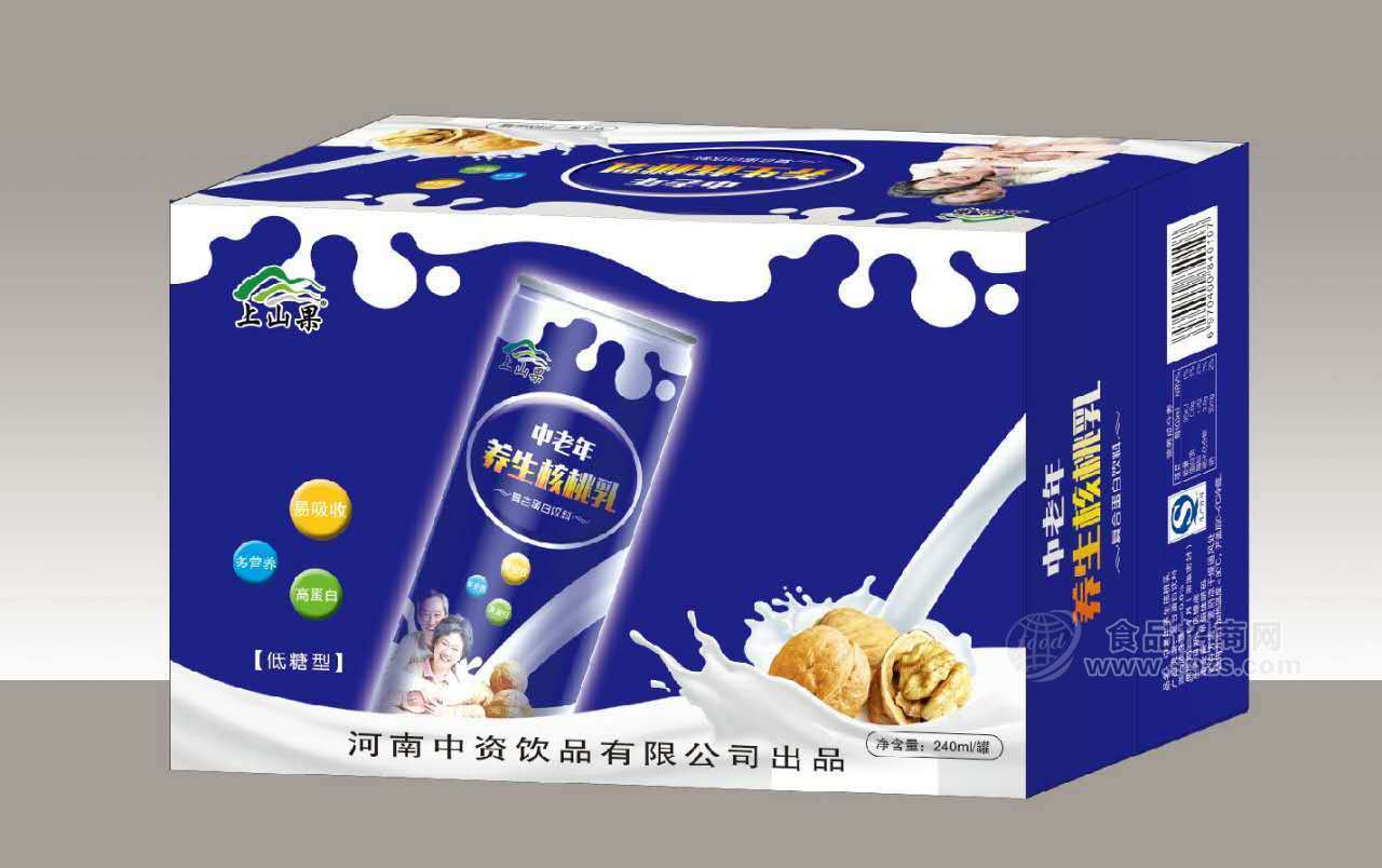 上山果中老年養(yǎng)生核桃乳 植物蛋白飲料