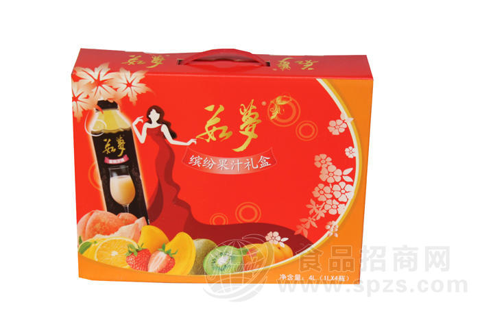 茹萝芒果汁饮料礼盒4瓶装