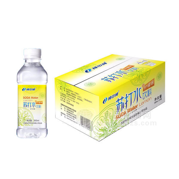 ·纯中纯苏打水饮料 柠檬味 360mlx24 