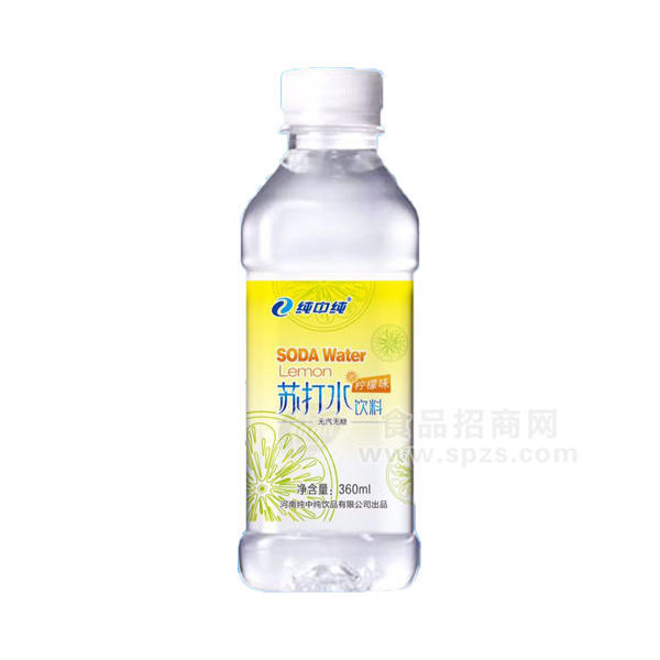 ·纯中纯苏打水饮料 柠檬味 360ml 