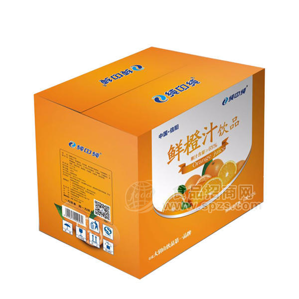 ·纯中纯鲜橙汁 果汁饮料 1.5Lx6 