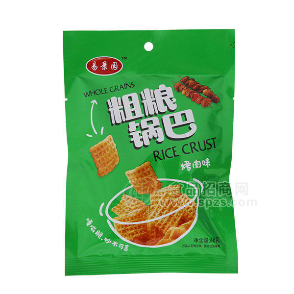 ·易景园粗粮锅巴烤肉味46g休闲食品 