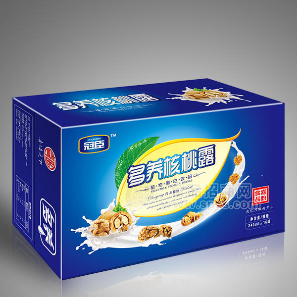 ·冠臣 多养核桃露 植物蛋白饮料240mlx16罐 