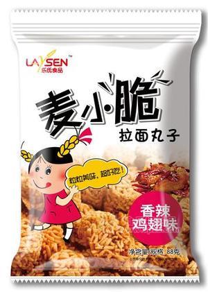 麥小脆 拉面丸子休閑食品 香辣雞翅味 88g