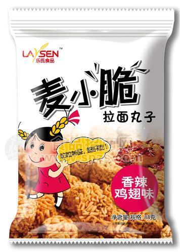 麥小脆 拉面丸子休閑食品 香辣雞翅味 88g