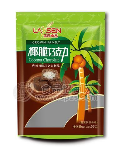 椰脆巧克力 代可可脂巧克力制品 55g