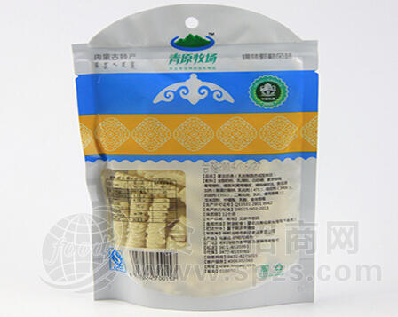 青原牧场乳制品奶条背面