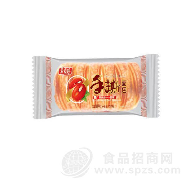 爱麦粒红豆味手撕面包糕点火爆招商120g