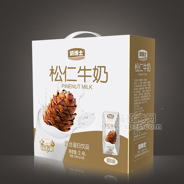 奶博士 松仁牛奶 复合蛋白饮料原味 乳饮料