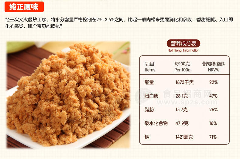 廚師兒童豬肉酥-純正原味