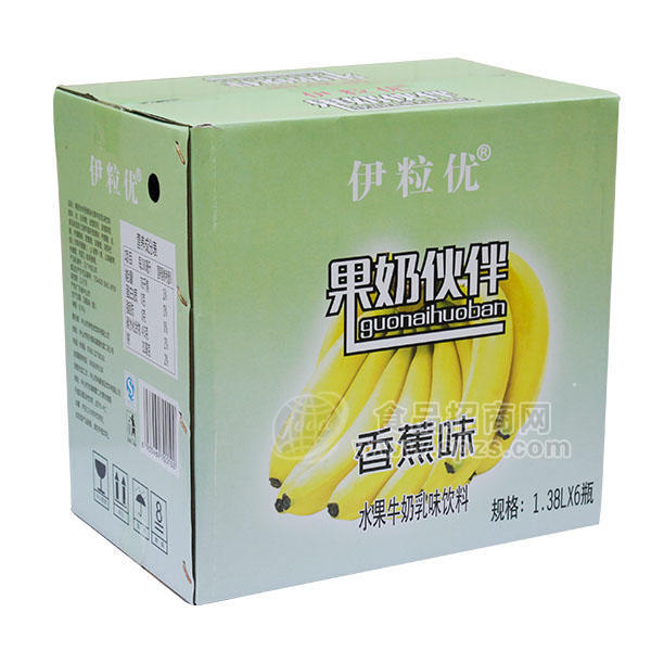 ·伊粒优 果奶伙伴 水果牛奶乳味饮料 香蕉味 1.38Lx6 