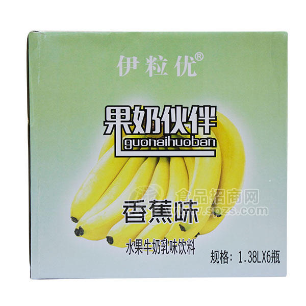 ·伊粒优 果奶伙伴 水果牛奶乳味饮料 香蕉味 1.38Lx6 