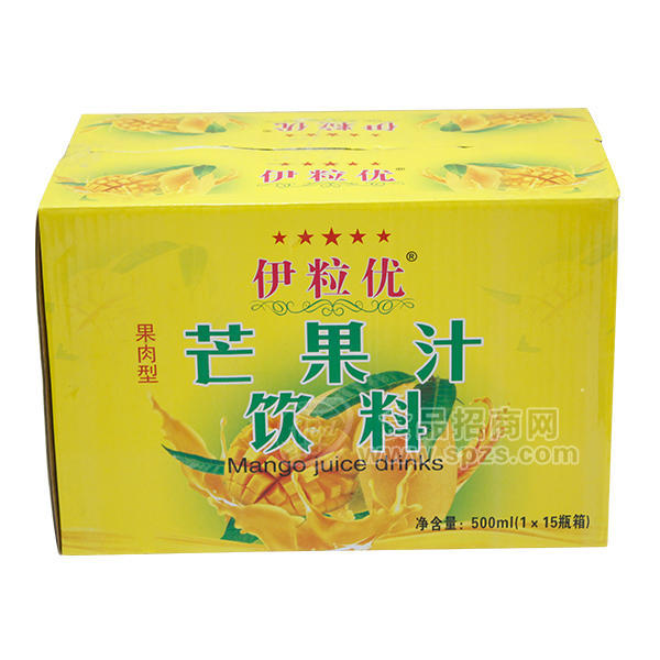 ·伊粒优 芒果汁饮料500mlx15瓶 