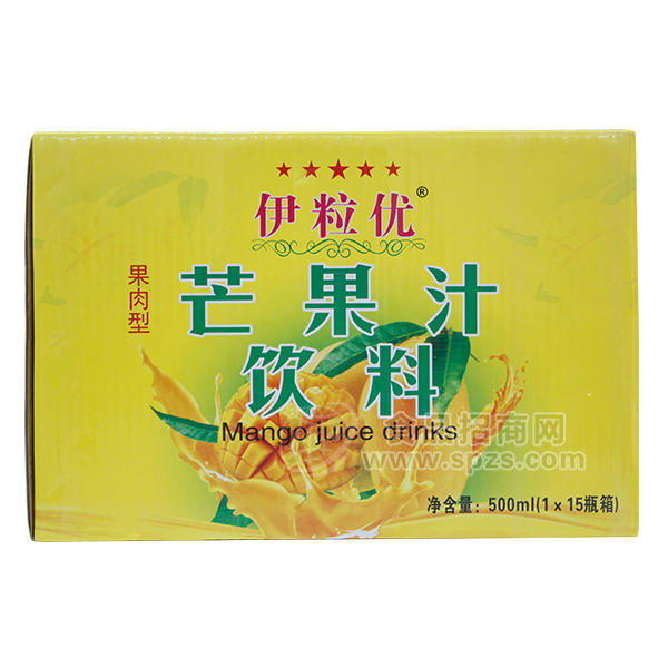 ·伊粒优 芒果汁饮料500mlx15瓶 