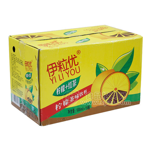 ·伊粒优 柠檬+红茶 柠檬茶味饮料 500mlx15 