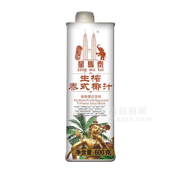 星马泰 生榨泰式椰子汁600g