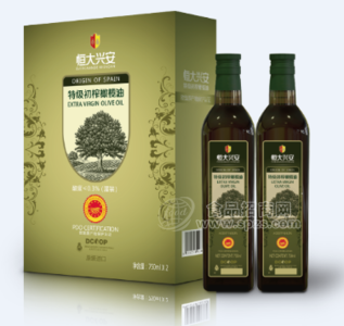 恒大兴安特级初榨橄榄油礼盒