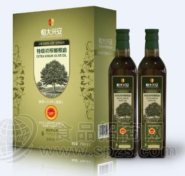 恒大兴安特级初榨橄榄油礼盒