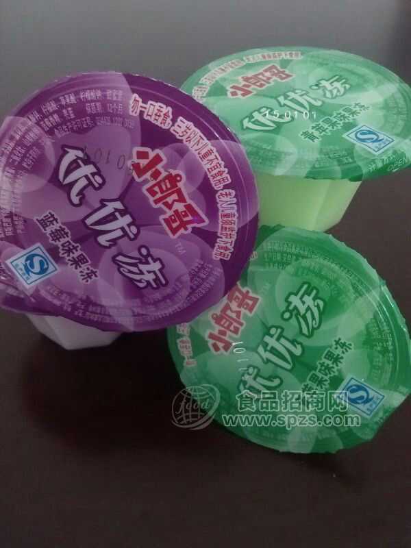 藍莓味、青蘋果味果凍布丁