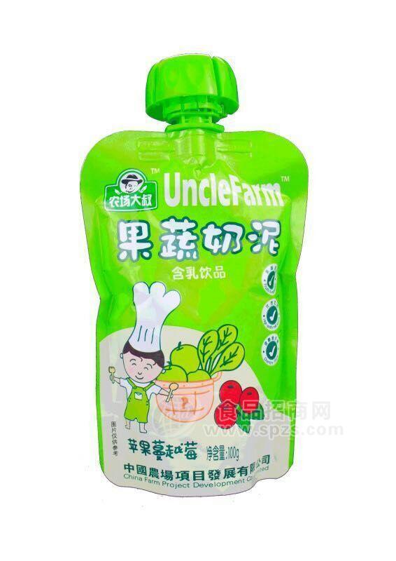 農(nóng)場大叔 果蔬奶泥含乳飲品 蘋果蔓越莓