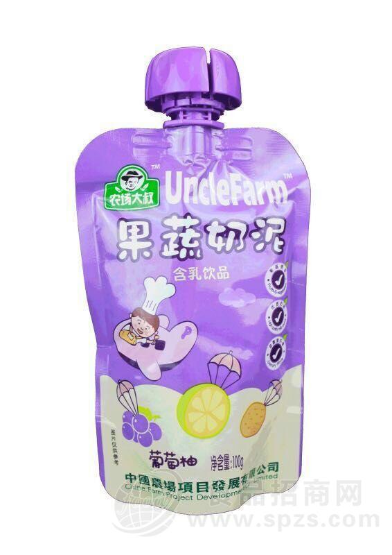 农场大叔 果蔬奶泥含乳饮品 葡萄柚