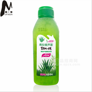 猫咖悦荟麦苗库拉索天然芦荟果汁饮料果粒饮品