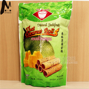 猫咖泰国进口香酥菠萝蜜卷天然原料健康膨化食品脆蛋卷