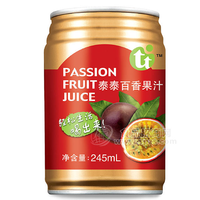 泰泰百香果汁鲜榨百香果果汁饮料广东泰泰食品集团