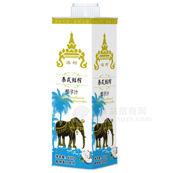 海树 泰式鲜榨椰子汁600g
