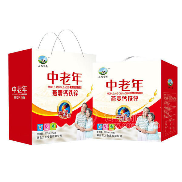 ·中老年燕麦钙铁锌复合蛋白饮品250mlx12盒 