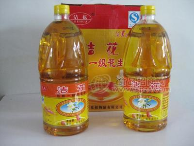 洁花压榨一级花生油1.8L