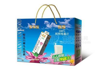 藕霸100%鲜榨纯藕汁 金满园600ml*5盒