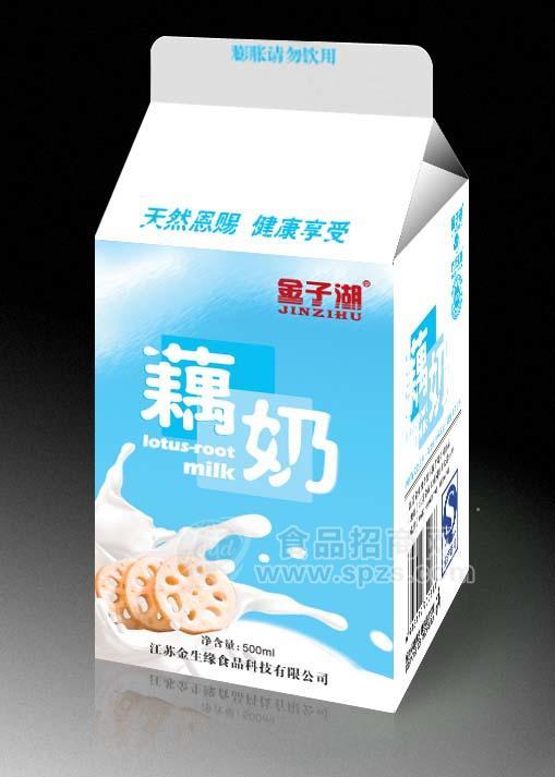 金子湖 藕奶500ml 蓝盒装