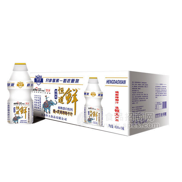 ·恒大梦恒道鲜泰式鲜榨椰子汁450ml×15瓶 