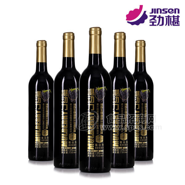 ·中高端桑椹干红750ml 低度桑葚果酒 果香浓郁红酒 