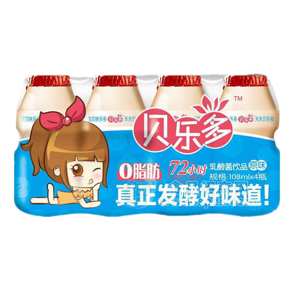 贝乐多 乳酸菌饮品 108mlx4瓶