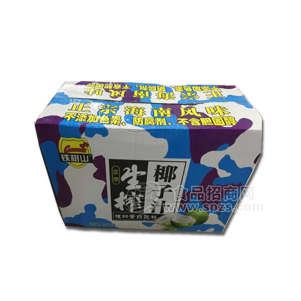 铁树山生榨椰子汁植物蛋白饮料1LX8瓶