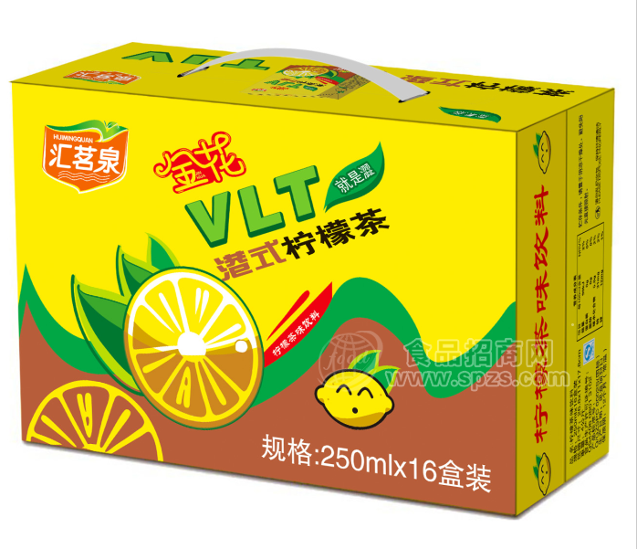 ·汇茗泉 港式柠檬茶饮料250mlx16盒装 