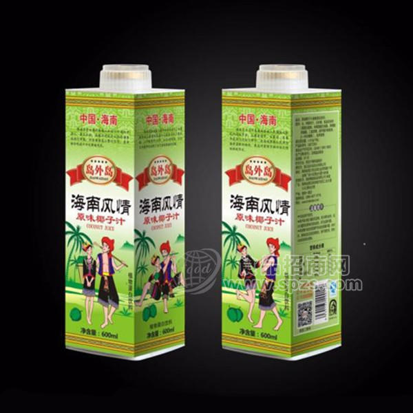 島外島 海南風(fēng)情 原味椰子汁 植物蛋白飲料 600ml